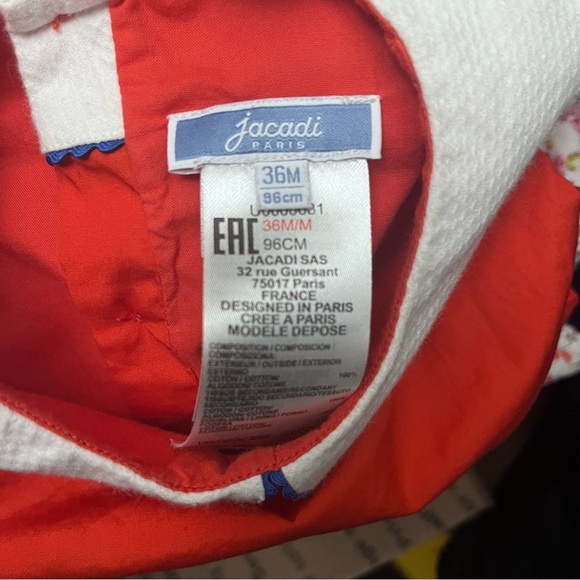 Jacadi paris Red and White Dress size 3t - Picture 9 of 9